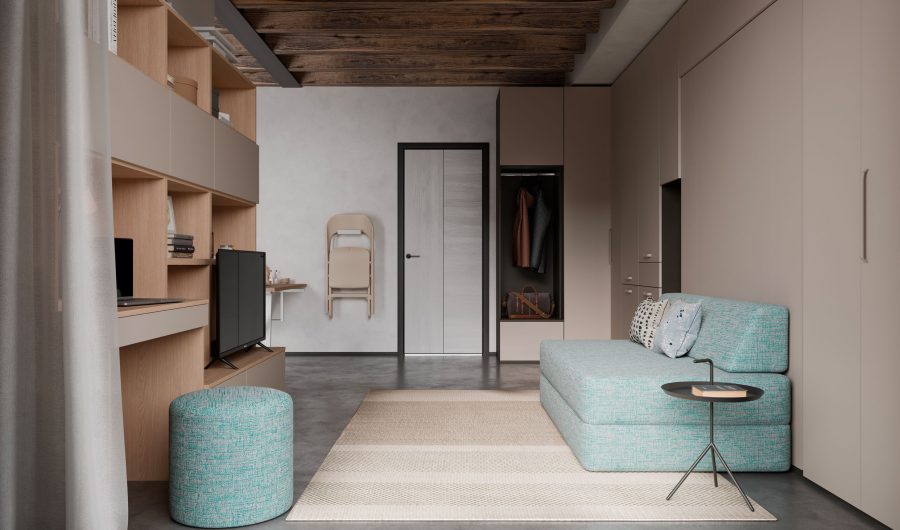 Living Monolocale 33 mq - NardiInterni