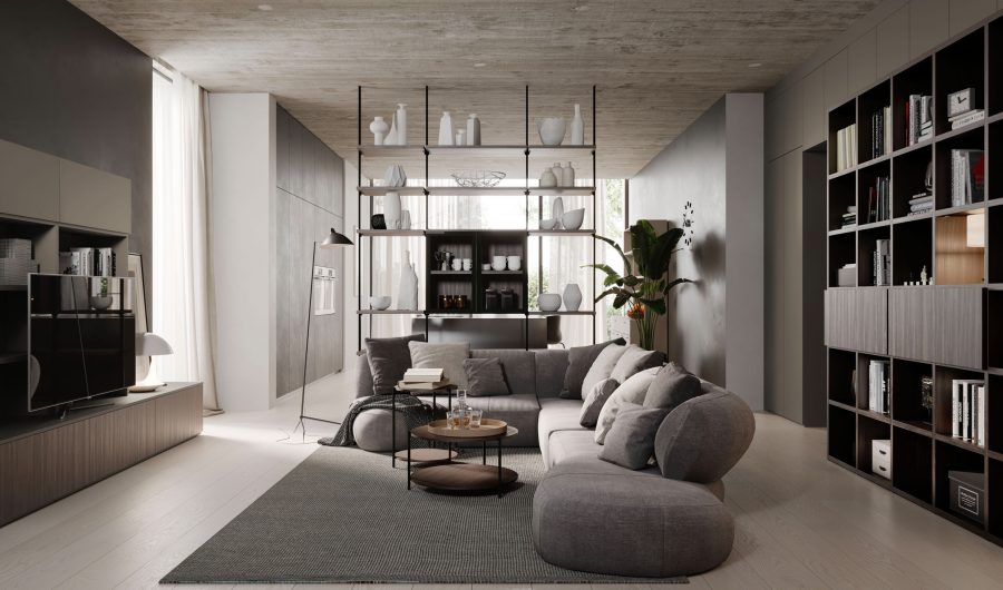 Living Appartamento 120 mq - NardiInterni