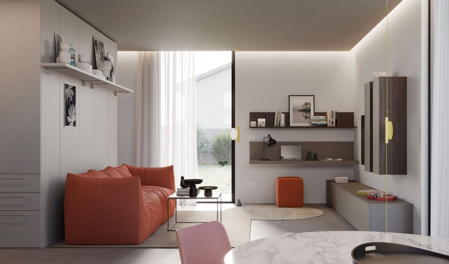 Living Monolocale 60 mq - NardiInterni